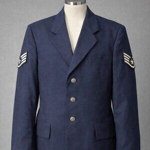 Vintage US Air Force Service Dress Coat 40R Serge Wool Blend Military Uniform
